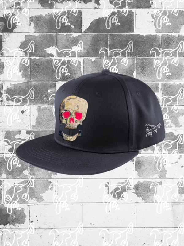 Gorra Snap Back Negro K-la-K Ojos Rosa (Unitalla/Ajustable)